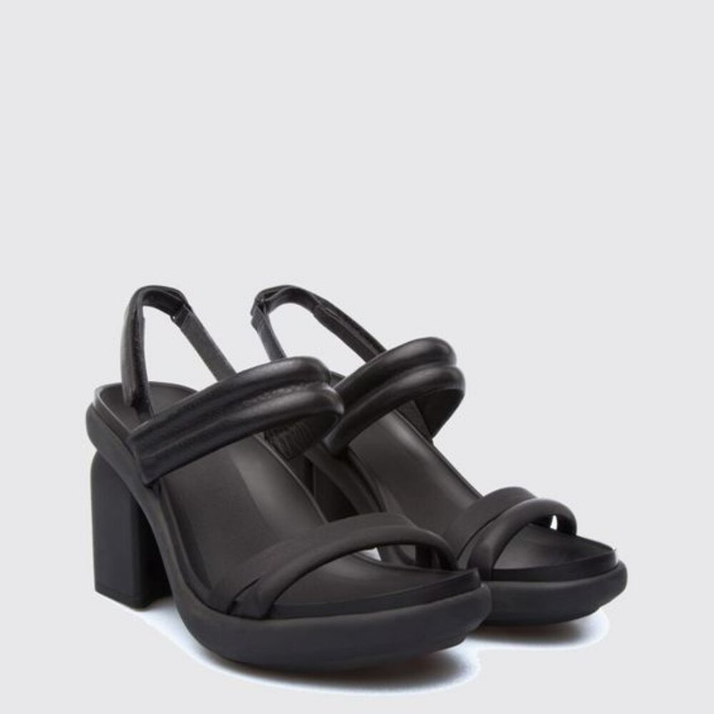 Camper 'Paradise' black sandal Velcro closure size 37